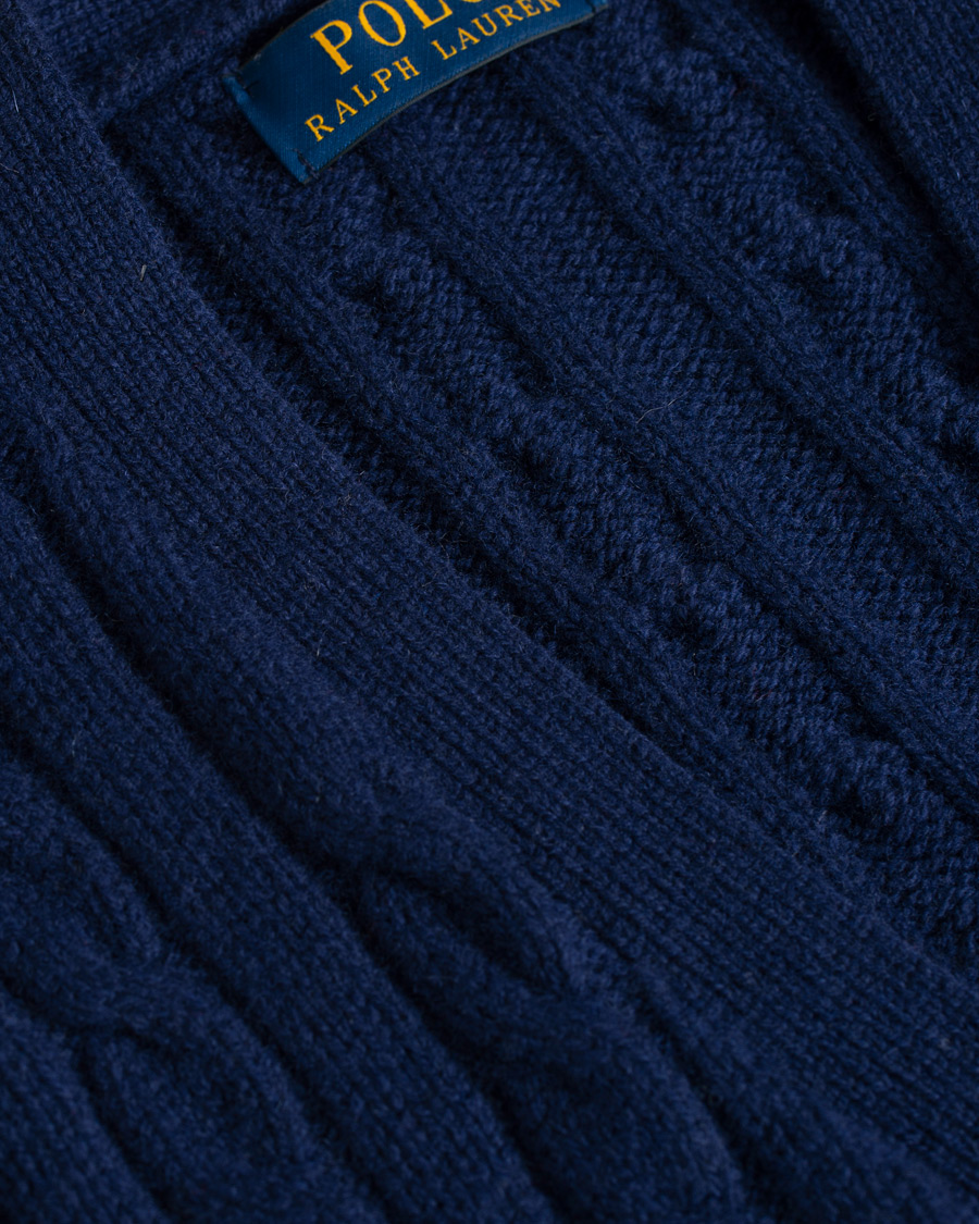 Herre | Gensere | Polo Ralph Lauren | Cotton Cashmere Cable Slipover Newport Navy