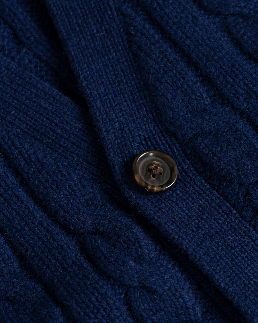 Herre | Gensere | Polo Ralph Lauren | Cotton Cashmere Cable Slipover Newport Navy