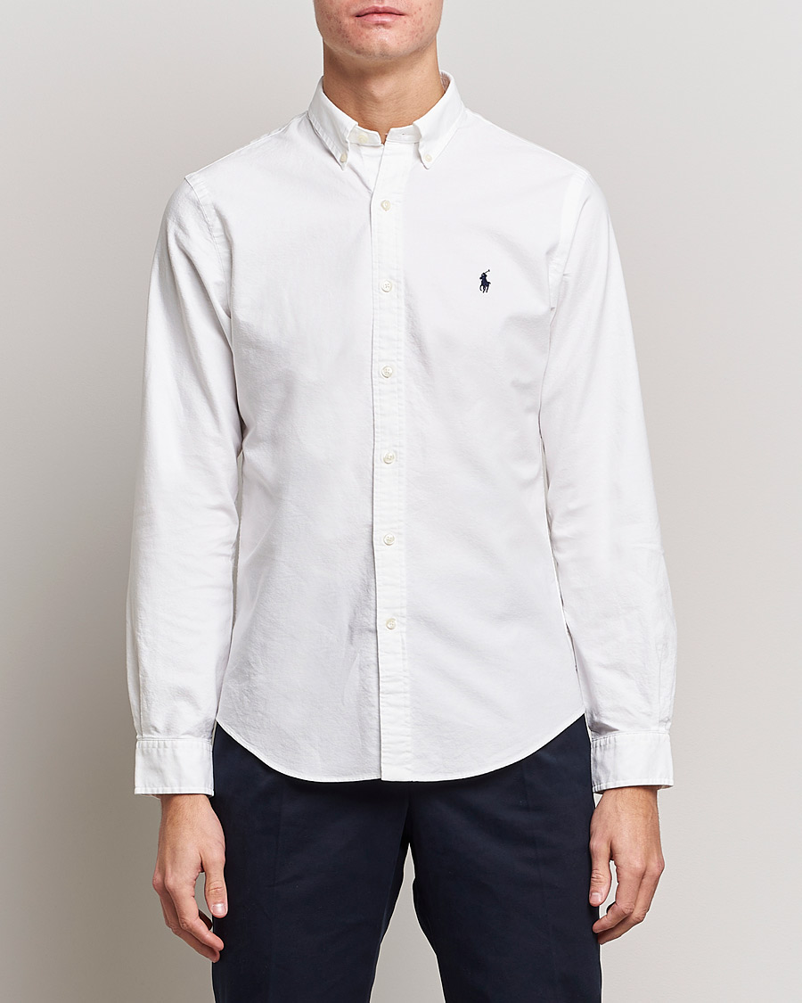 Herre | Wardrobe basics | Polo Ralph Lauren | Slim Fit Garment Dyed Oxford Shirt White