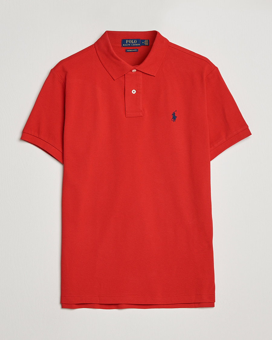 Herre | Pikéer | Polo Ralph Lauren | Custom Slim Fit Polo Red