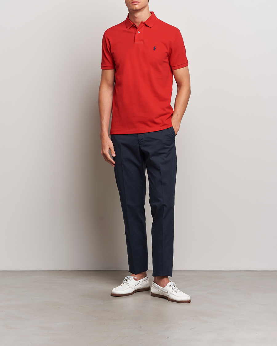 Herre | Pikéer | Polo Ralph Lauren | Custom Slim Fit Polo Red