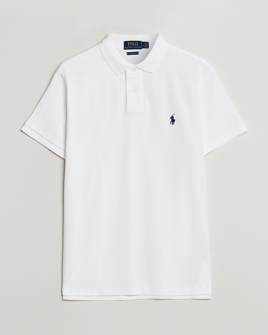 Herre | Pikéer | Polo Ralph Lauren | Custom Slim Fit Polo White