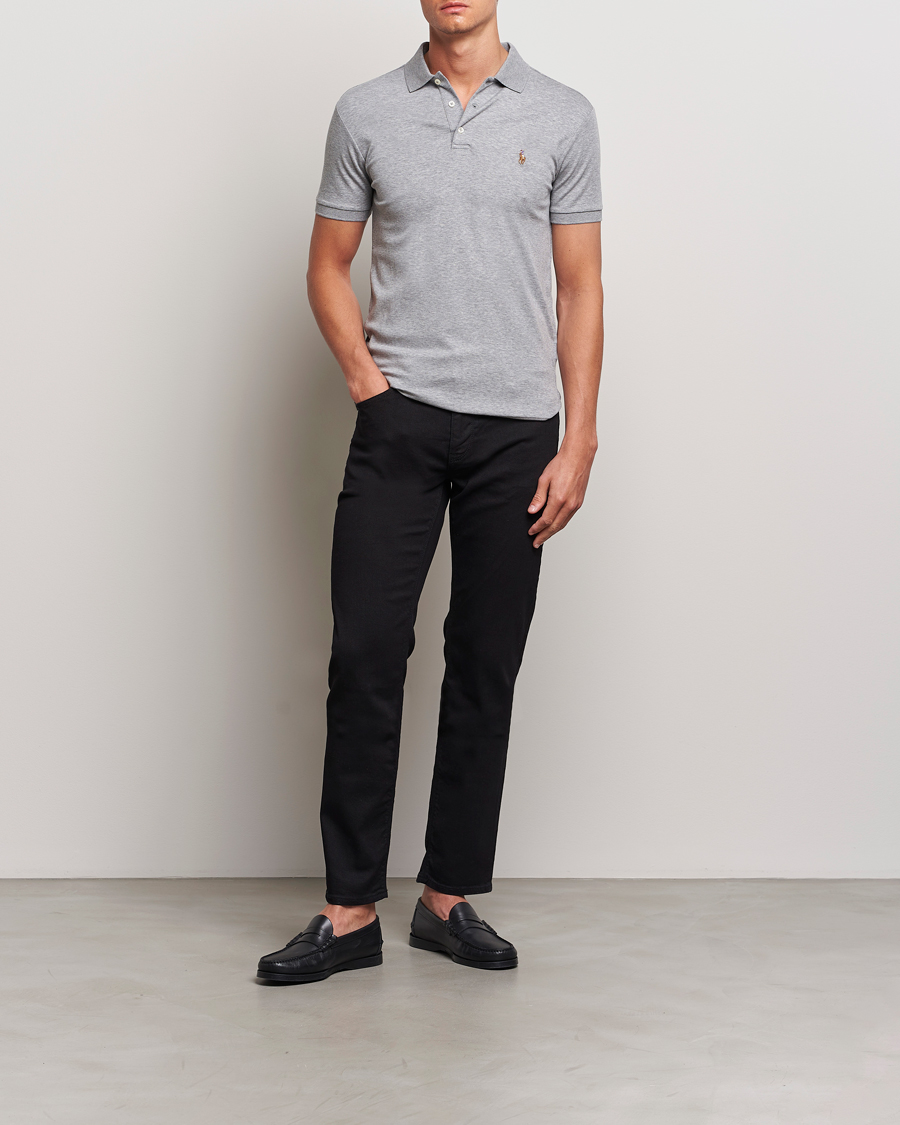 Herre | Pikéer | Polo Ralph Lauren | Slim Fit Pima Cotton Polo Steel Heather