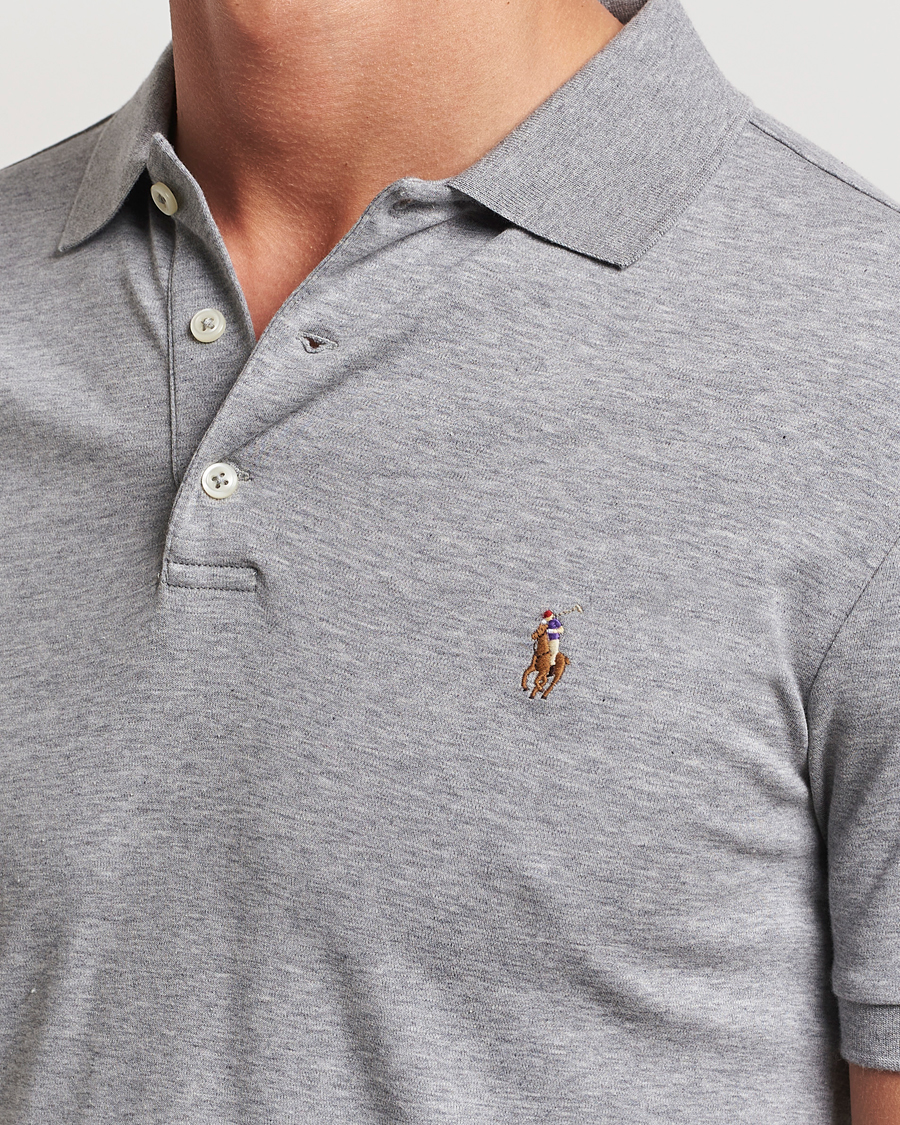Herre | Pikéer | Polo Ralph Lauren | Slim Fit Pima Cotton Polo Steel Heather