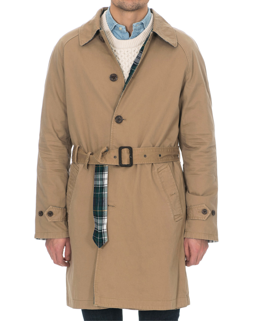 Herre | Jakker | Polo Ralph Lauren | Reversible Trench Coat Desert Khaki/Gordon Tartan