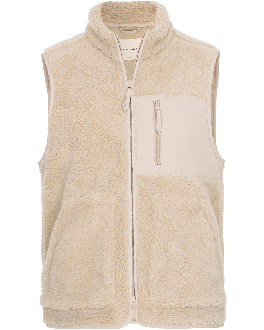 Herre | Jakker | A Day's March | Pile Fleece Vest Sand