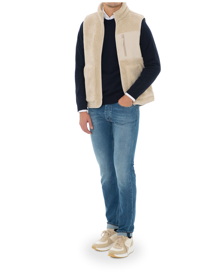 Herre | Jakker | A Day's March | Pile Fleece Vest Sand
