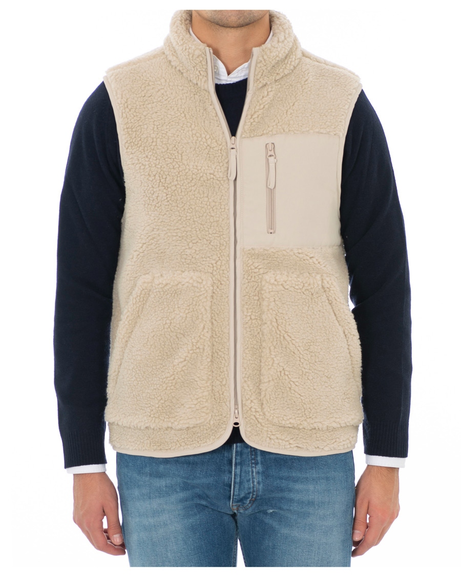 Herre | Jakker | A Day's March | Pile Fleece Vest Sand
