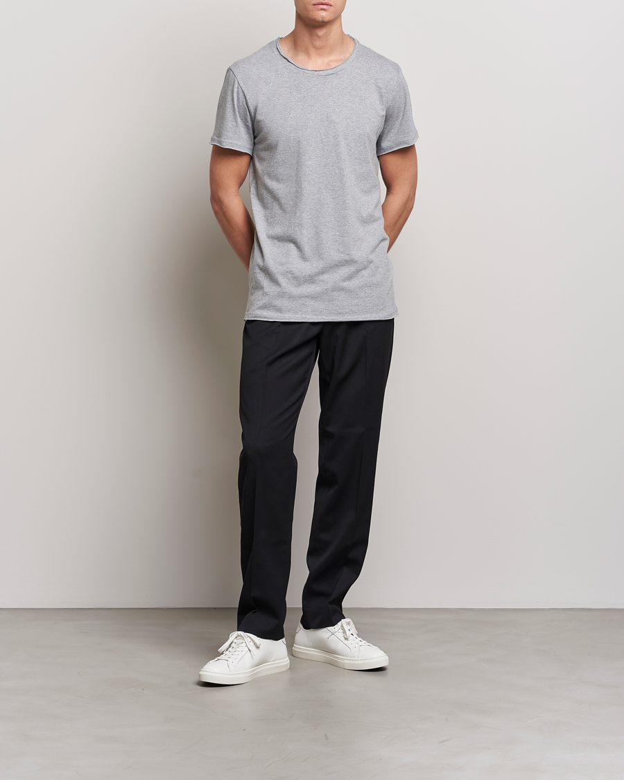 Herre | T-Shirts | Bread & Boxers | Crew Neck Relaxed Grey Melange