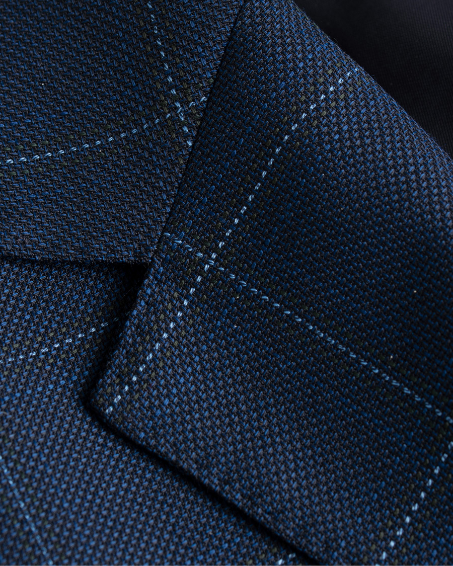 Herre | Dressjakker | BOSS BLACK | BOSS Janson Check Blazer Dark Blue