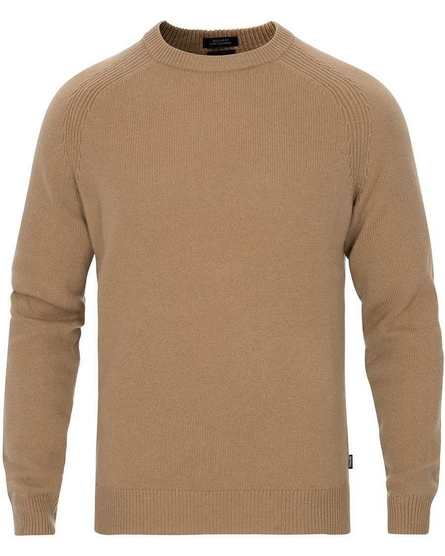 Herre | Gensere | BOSS BLACK | BOSS Banilo Cashmere Crew Neck Beige