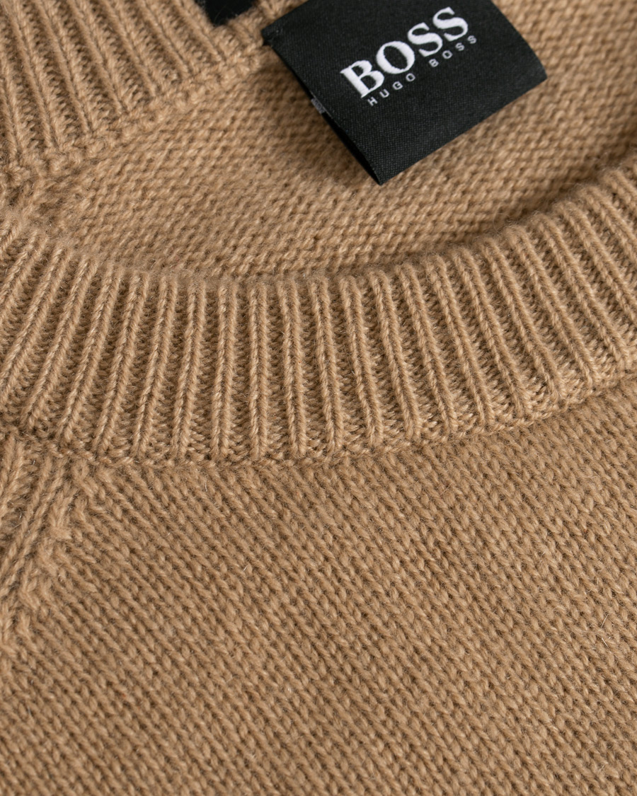 Herre | Gensere | BOSS BLACK | BOSS Banilo Cashmere Crew Neck Beige