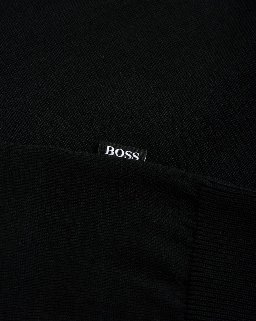 Herre | Gensere | BOSS BLACK | BOSS Grayson Extra Fine Merino Knitted Poloshirt Black