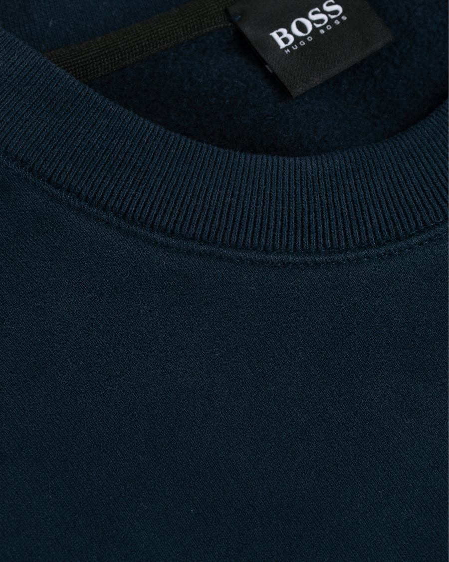 Herre | Gensere | BOSS ORANGE | BOSS Casual Weevo Logo Crew Neck Sweatshirt Dark Blue