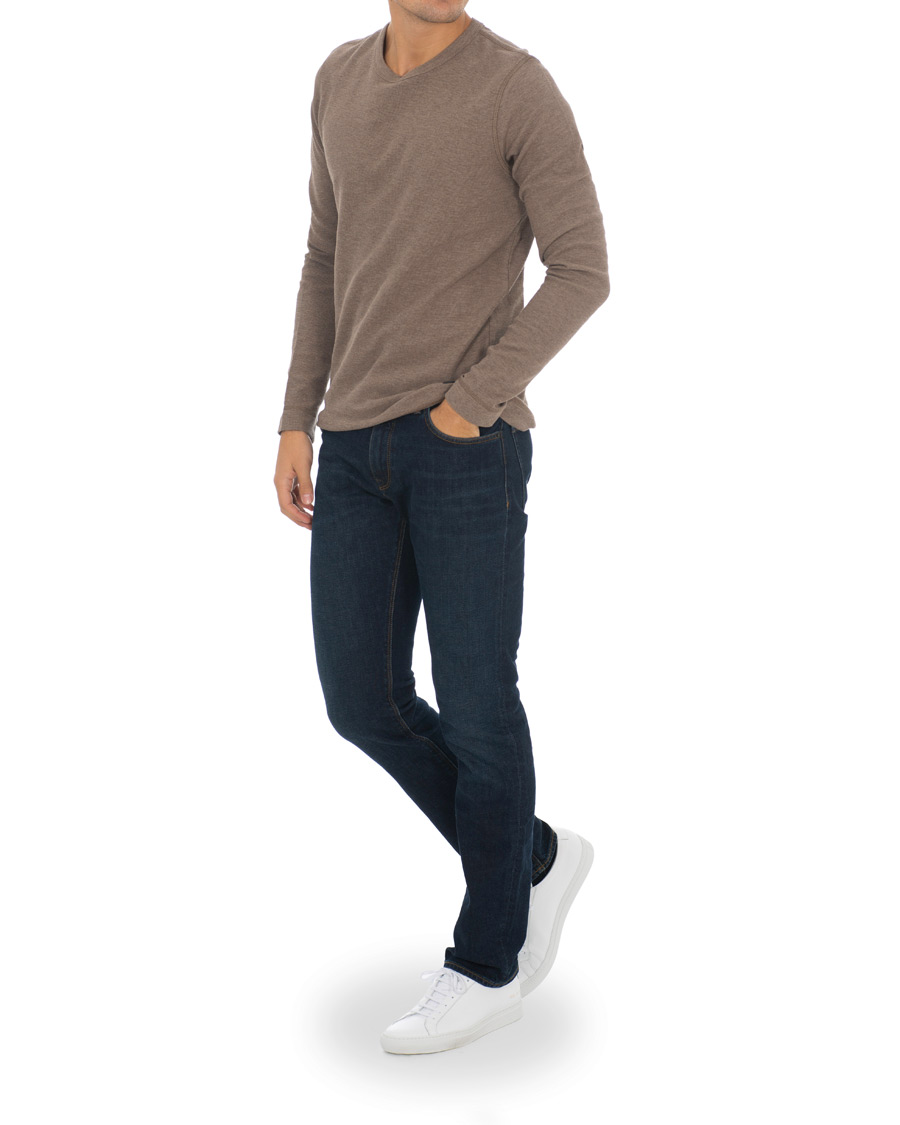 Herre | Gensere | BOSS ORANGE | BOSS Casual Tempest Fine Heather Waffle Pullover Dark Grey