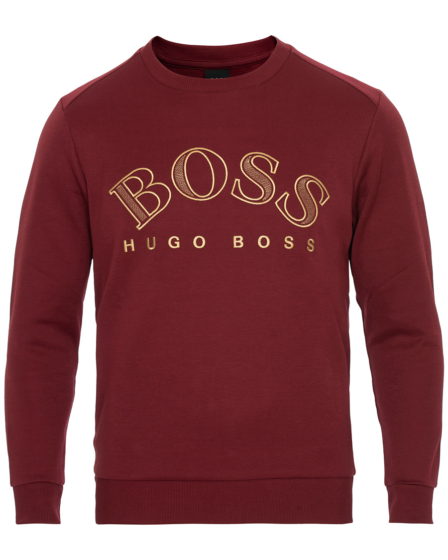 Herre | Gensere | BOSS GREEN | BOSS Athleisure Salbo Crew Neck Sweathirt Dark Pink