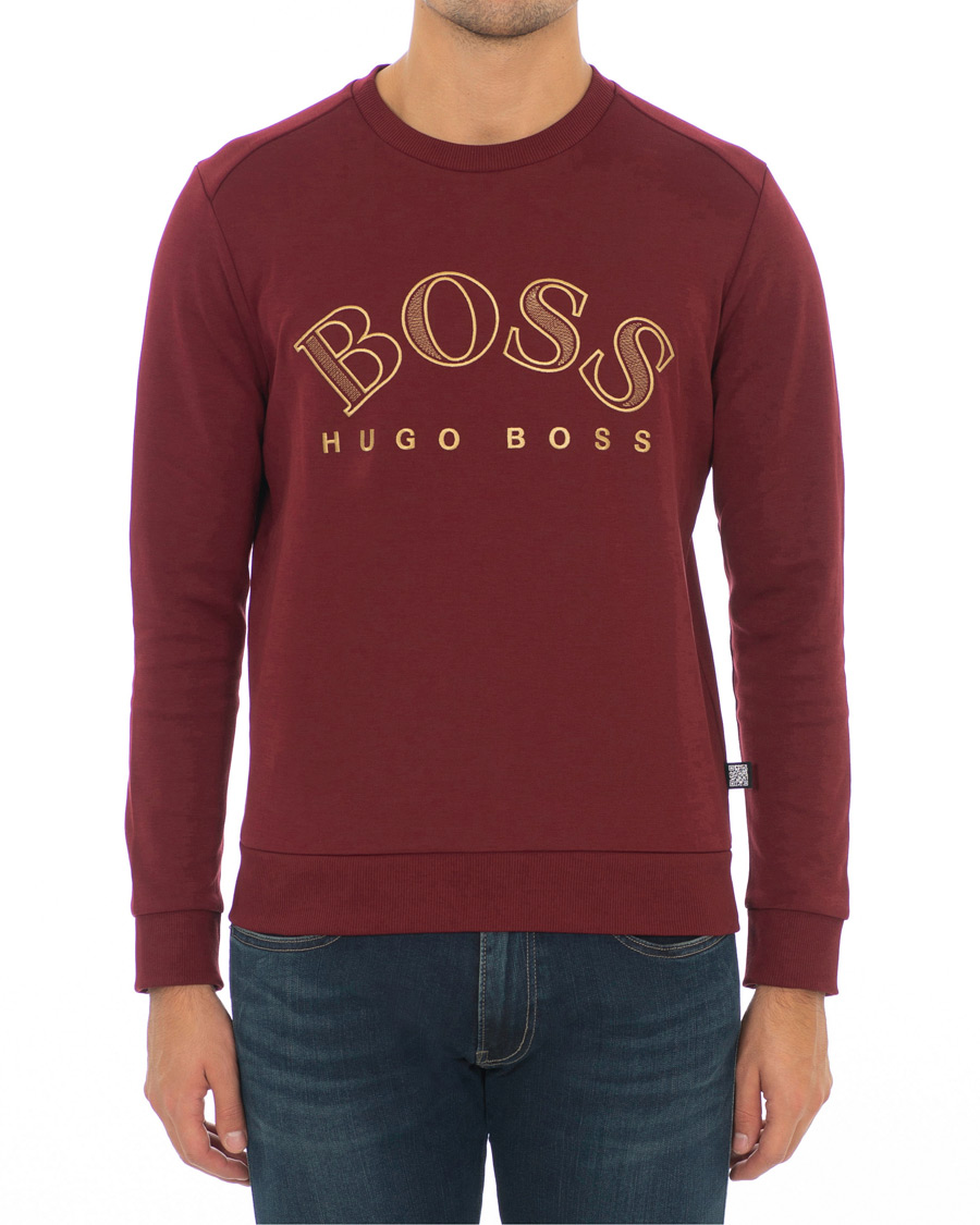 Herre | Gensere | BOSS GREEN | BOSS Athleisure Salbo Crew Neck Sweathirt Dark Pink