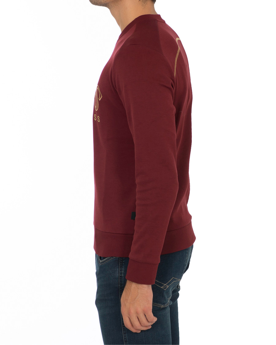 Herre | Gensere | BOSS GREEN | BOSS Athleisure Salbo Crew Neck Sweathirt Dark Pink