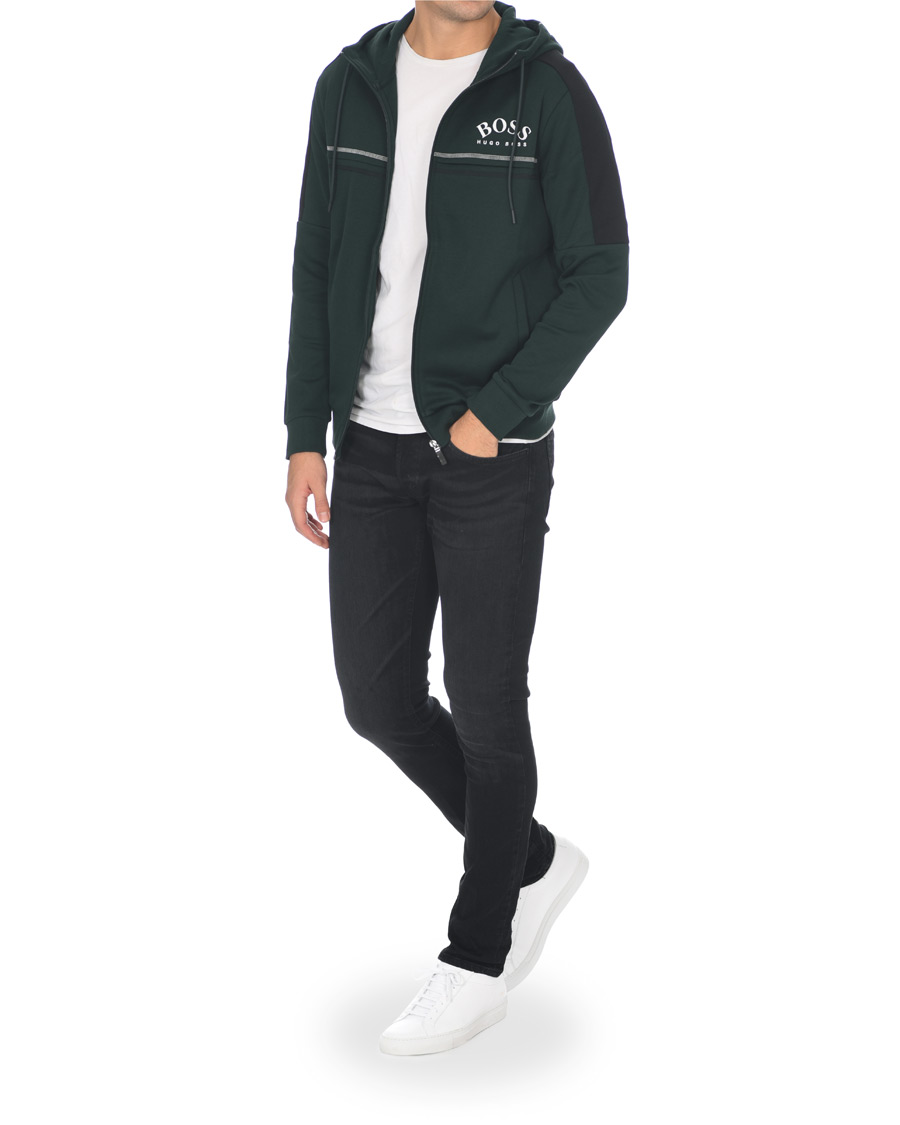 Herre | Gensere | BOSS GREEN | BOSS Athleisure Saggy Full Zip Hoodie Open Green