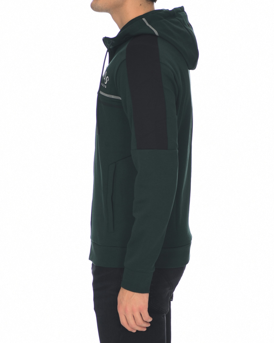 Herre | Gensere | BOSS GREEN | BOSS Athleisure Saggy Full Zip Hoodie Open Green
