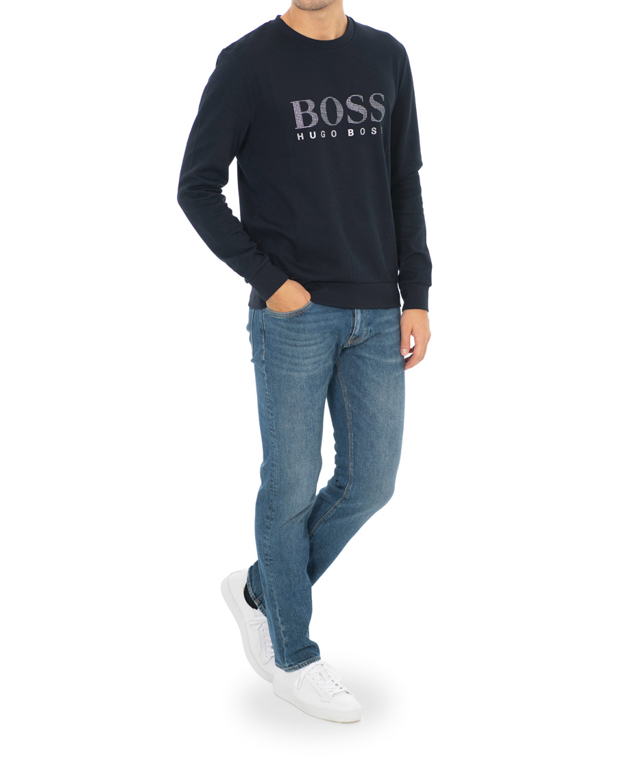 Herre | Gensere | BOSS BLACK | BOSS Tracksuit Sweatshirt Navy/Silver