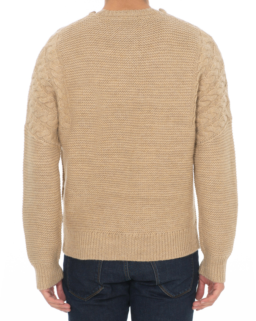 Herre | Gensere | Tiger of Sweden | Pike Wool Structured Knitted Sweatshirt Beige