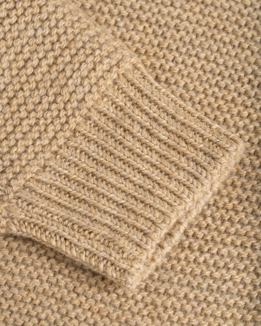 Herre | Gensere | Tiger of Sweden | Pike Wool Structured Knitted Sweatshirt Beige