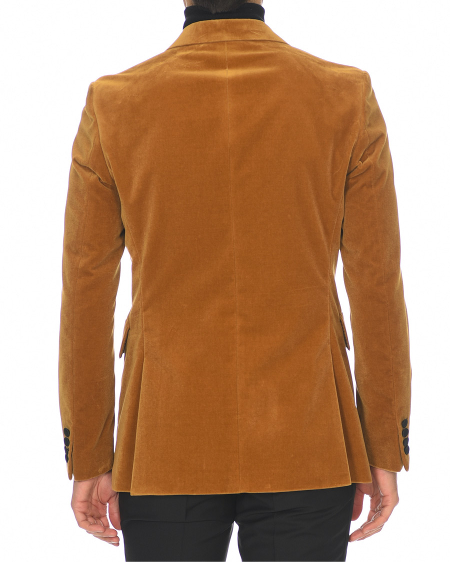 Herre | Dressjakker | Tiger of Sweden | 1903 Velvet Tuxedo Blazer Mustard