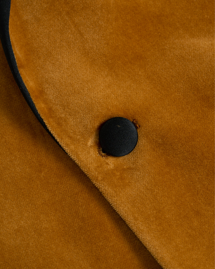 Herre | Dressjakker | Tiger of Sweden | 1903 Velvet Tuxedo Blazer Mustard
