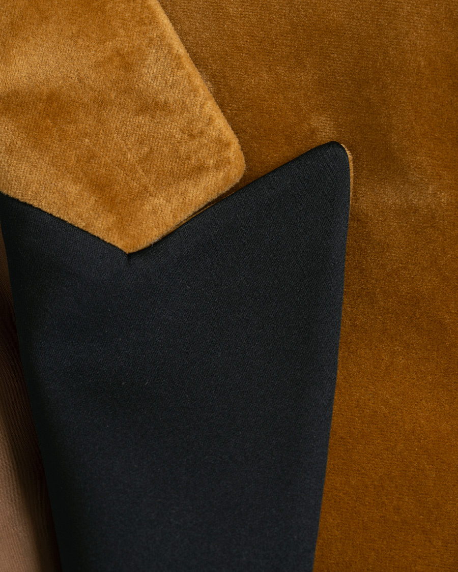 Herre | Dressjakker | Tiger of Sweden | 1903 Velvet Tuxedo Blazer Mustard