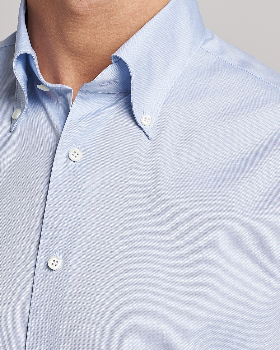 Herre | Skjorter | Stenströms | Fitted Body Button Down Shirt Light Blue