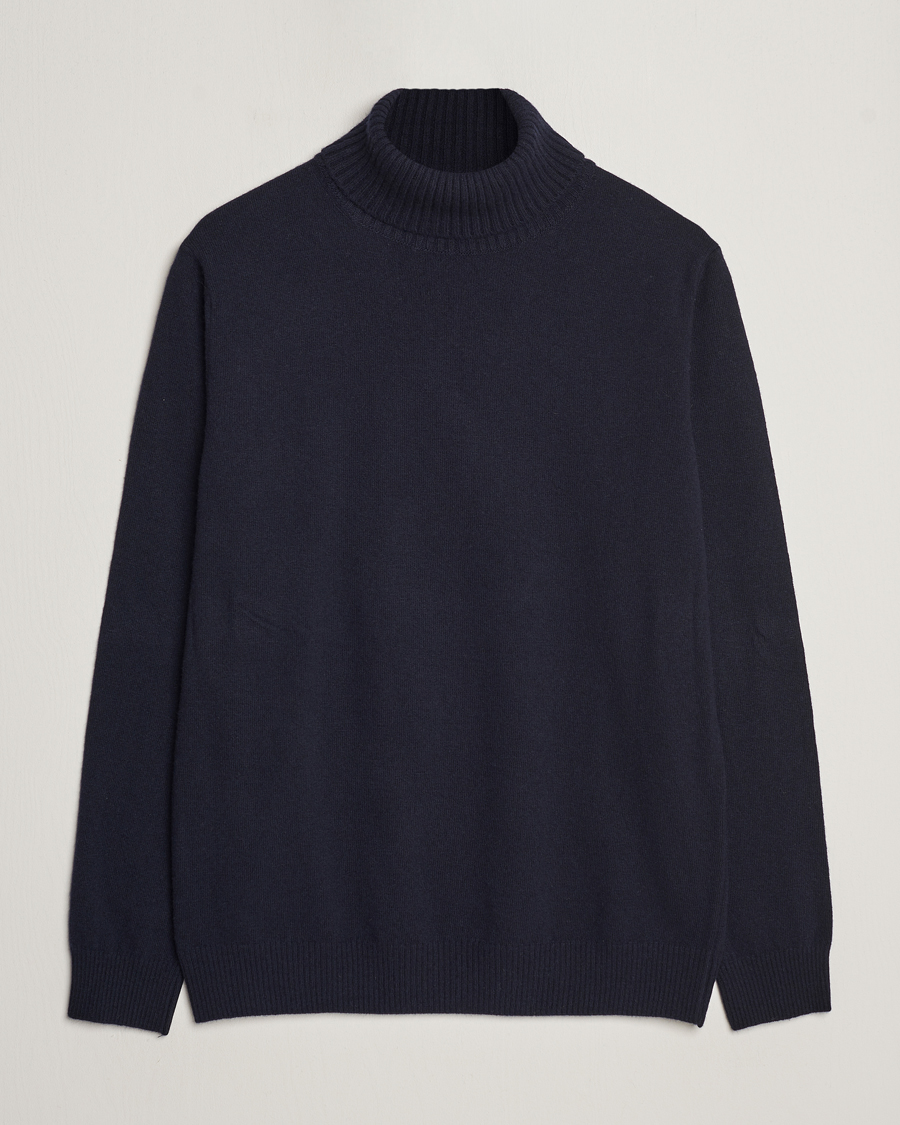 Herre | Gensere | Oscar Jacobson | Salim Wool/Cashmere Rollneck Navy