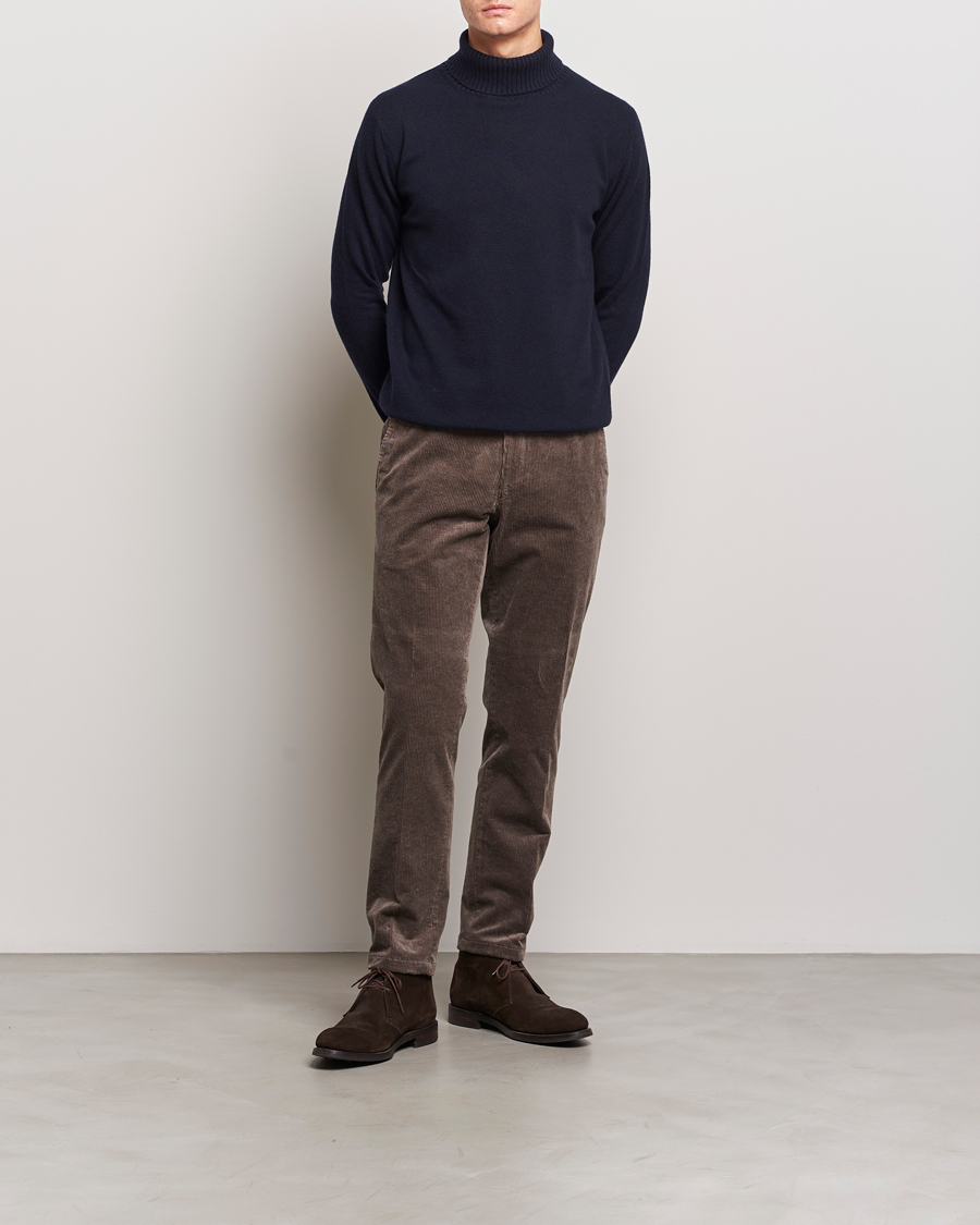 Herre | Gensere | Oscar Jacobson | Salim Wool/Cashmere Rollneck Navy