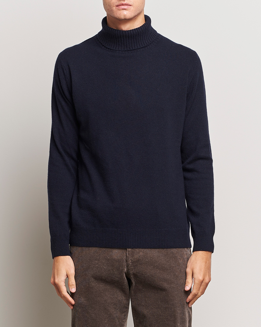 Herre | Gensere | Oscar Jacobson | Salim Wool/Cashmere Rollneck Navy