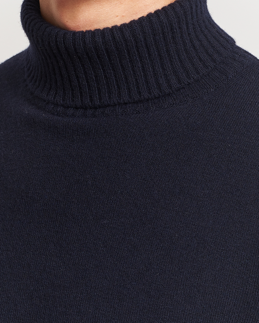 Herre | Gensere | Oscar Jacobson | Salim Wool/Cashmere Rollneck Navy