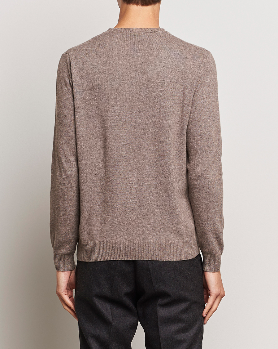 Herre | Gensere | Oscar Jacobson | Valter Wool/Cashmere Round Neck Light Brown