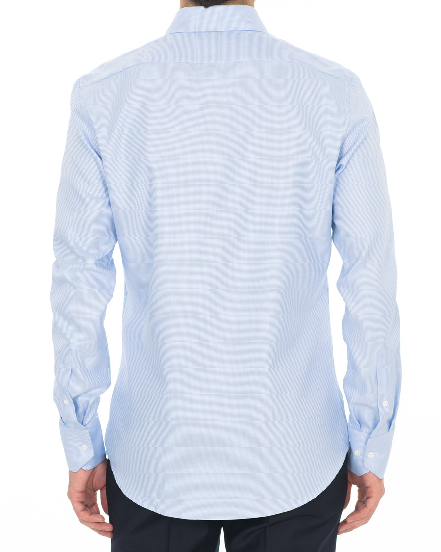 Herre | Skjorter | Stenströms | Slimline Houndstooth Shirt Blue
