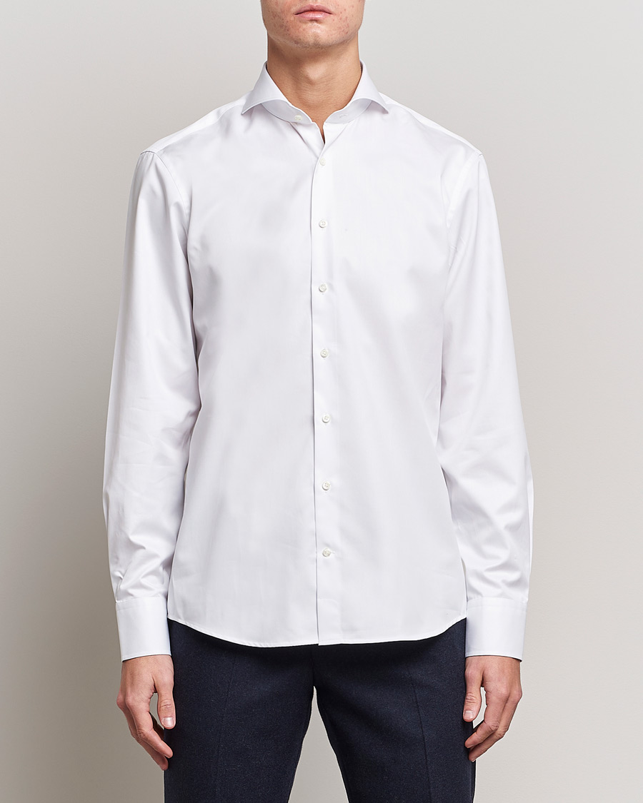 Herre | Formelle | Stenströms | Fitted Body Extreme Cut Away Shirt White