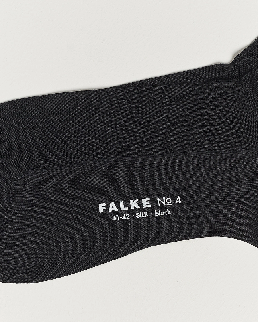 Herre | Undertøy | Falke | No. 4 Pure Silk Socks Black