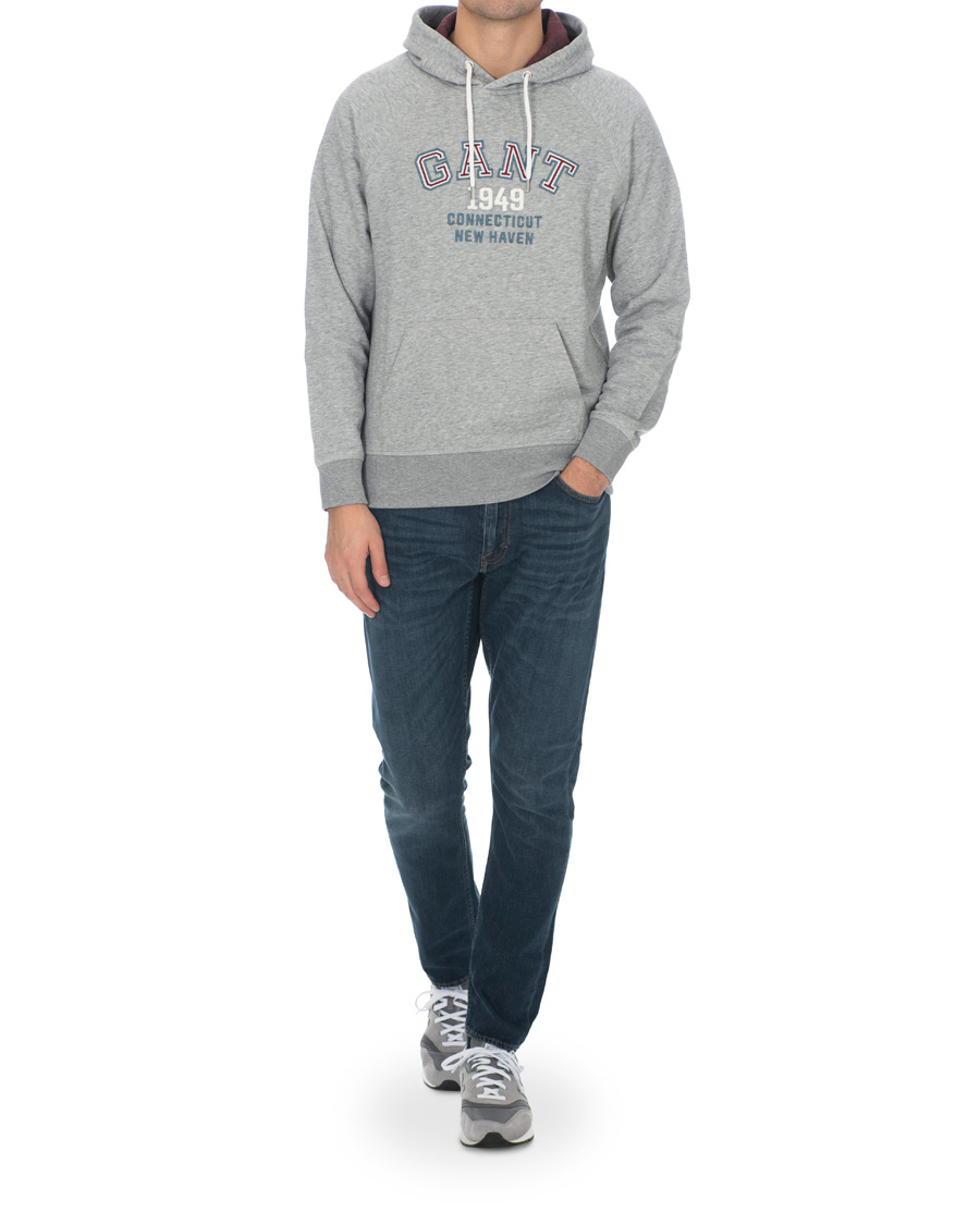 Herre | Gensere | GANT | Graphic Sweat Hoodie Grey Melange