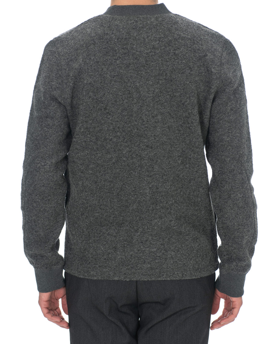 Herre | Gensere | Samsøe Samsøe | Samsøe & Samsøe Allaro Full Zip Wool Cardigan Dark Grey Melange