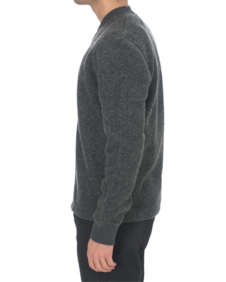 Herre | Gensere | Samsøe Samsøe | Samsøe & Samsøe Allaro Full Zip Wool Cardigan Dark Grey Melange