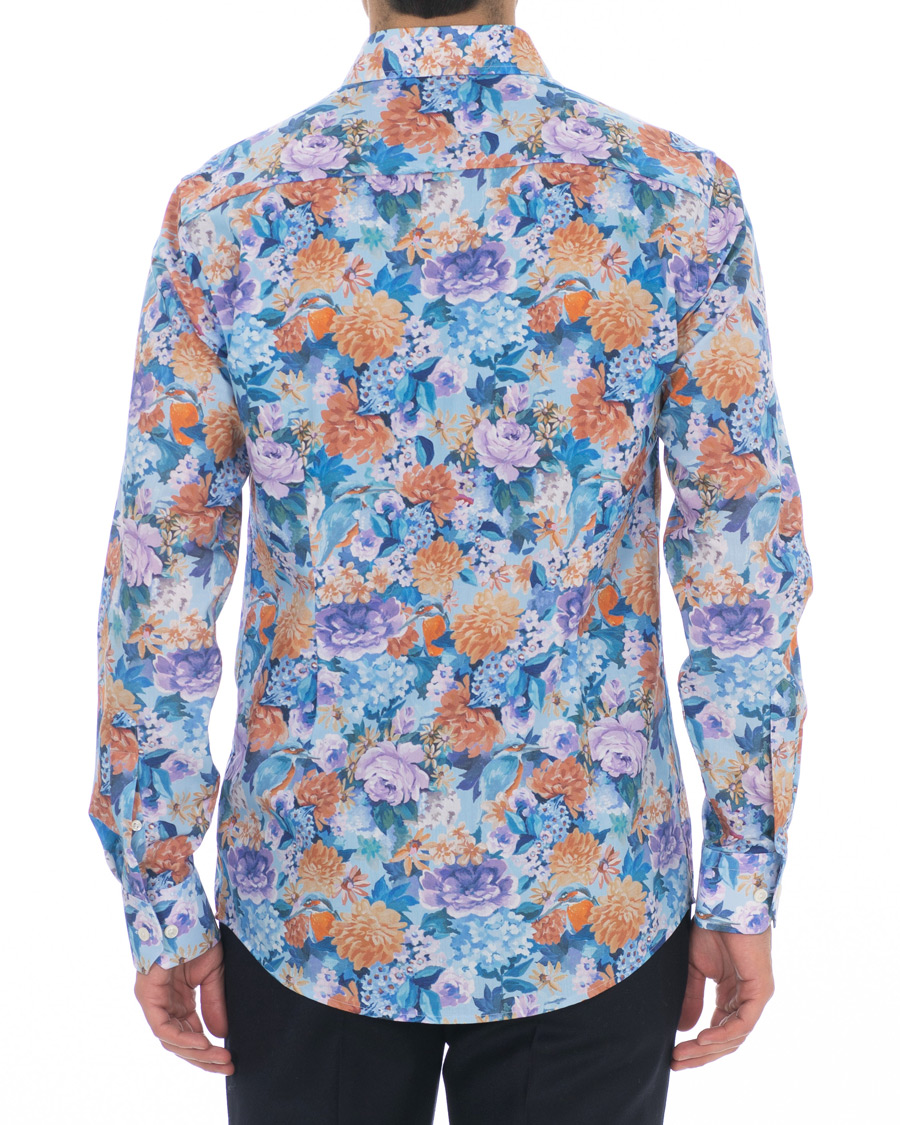 Herre | Skjorter | Eton | Slim Fit Floral Print Cut Away Shirt Multi