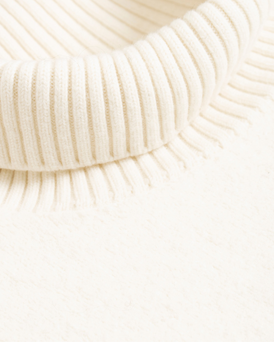 Herre | Gensere | AMI | Oversize Logo Wool Turtleneck Off White