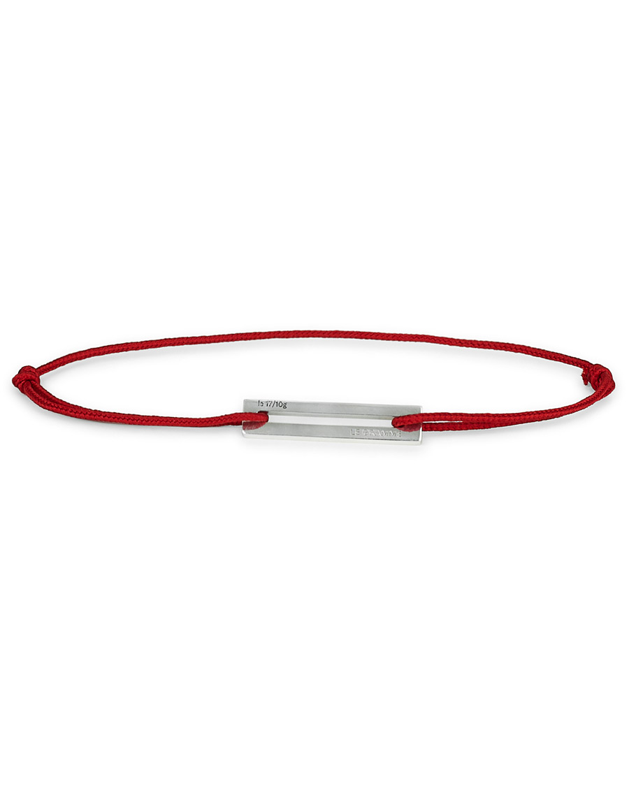 Herre | LE GRAMME Cord Bracelet Le 17/10 Red/Sterling Silver | LE GRAMME | Cord Bracelet Le 17/10 Red/Sterling Silver
