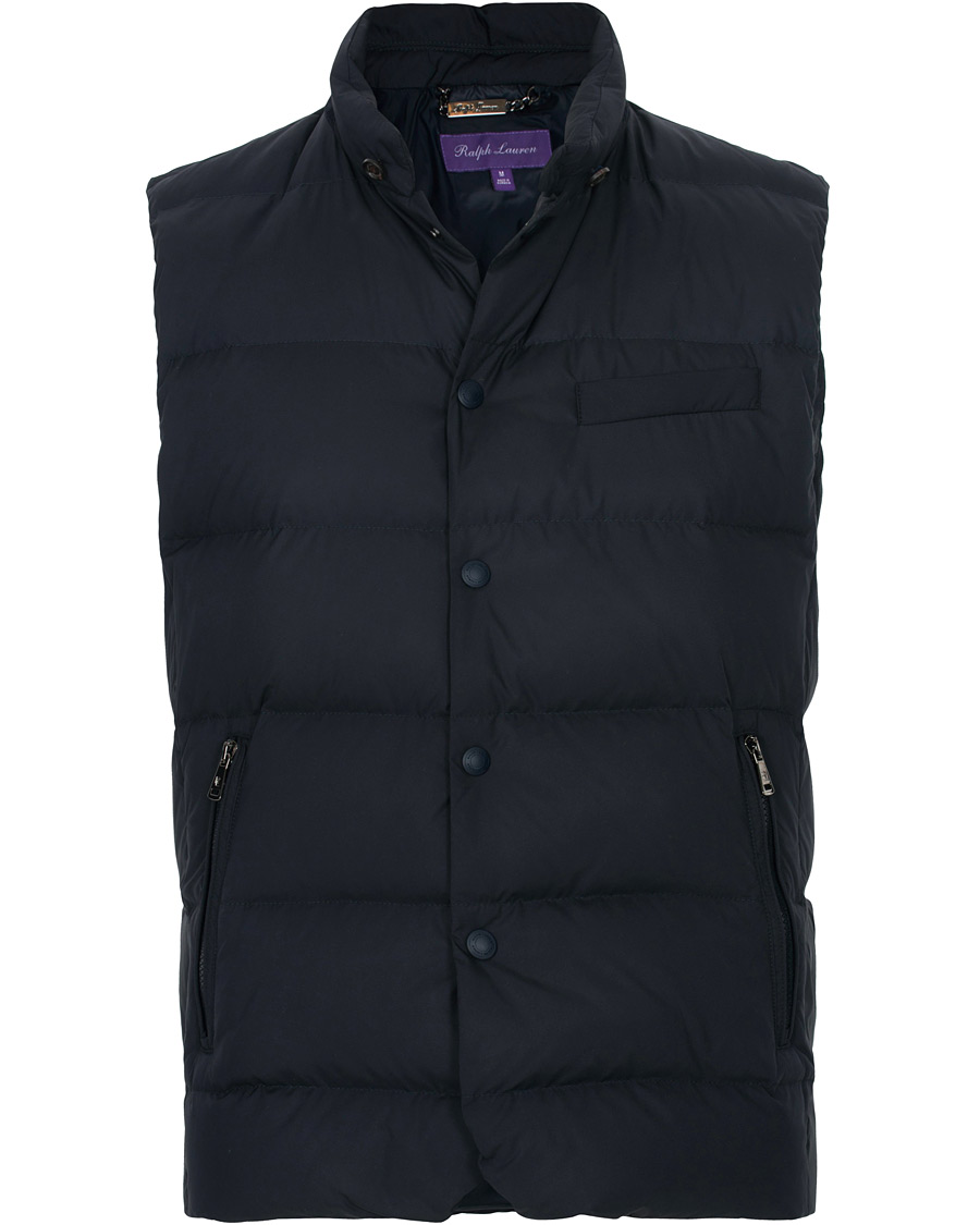 Herre | Jakker | Ralph Lauren Purple Label | Whitwell Matt Nylon Vest Chairman Navy
