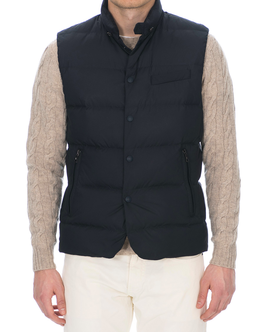 Herre | Jakker | Ralph Lauren Purple Label | Whitwell Matt Nylon Vest Chairman Navy