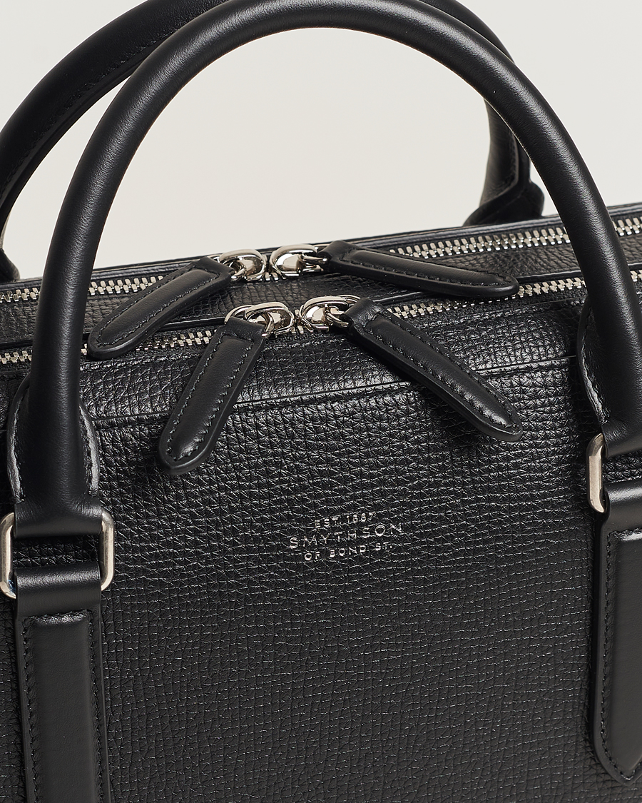 Herre | Vesker | Smythson | SmythsonLudlow Large Briefcase With Zip FrontBlack