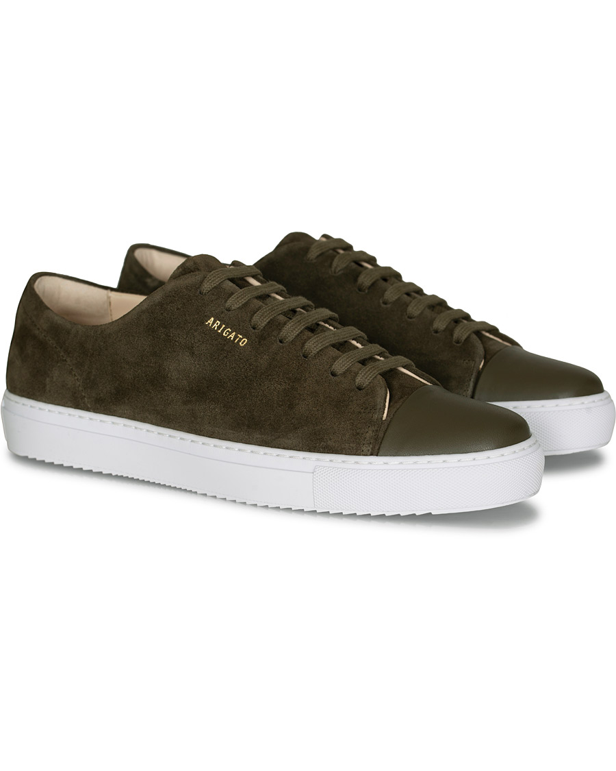 Herre | Axel Arigato Cap Toe Sneaker Military Green Suede | Axel Arigato | Cap Toe Sneaker Military Green Suede
