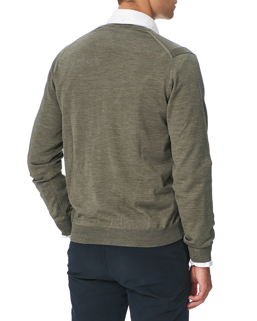 Herre | Gensere | Stenströms | Merino Zegna Knitted Cardigan Pistachio